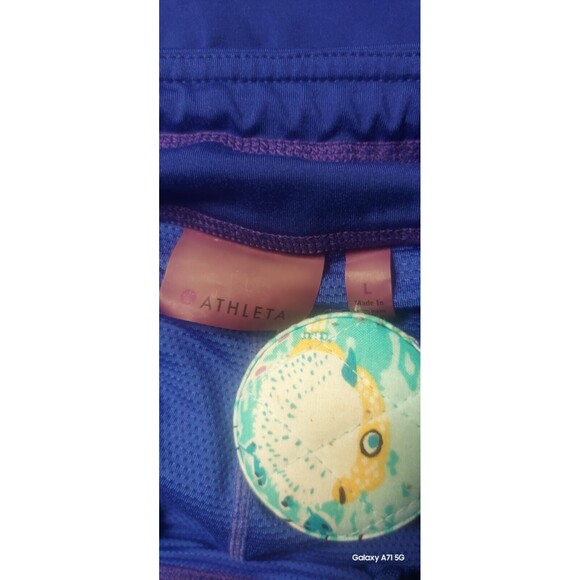 ! Athleta Warrior Sport Pleated Athletic Skort Purply Blue L - Picture 2 of 8